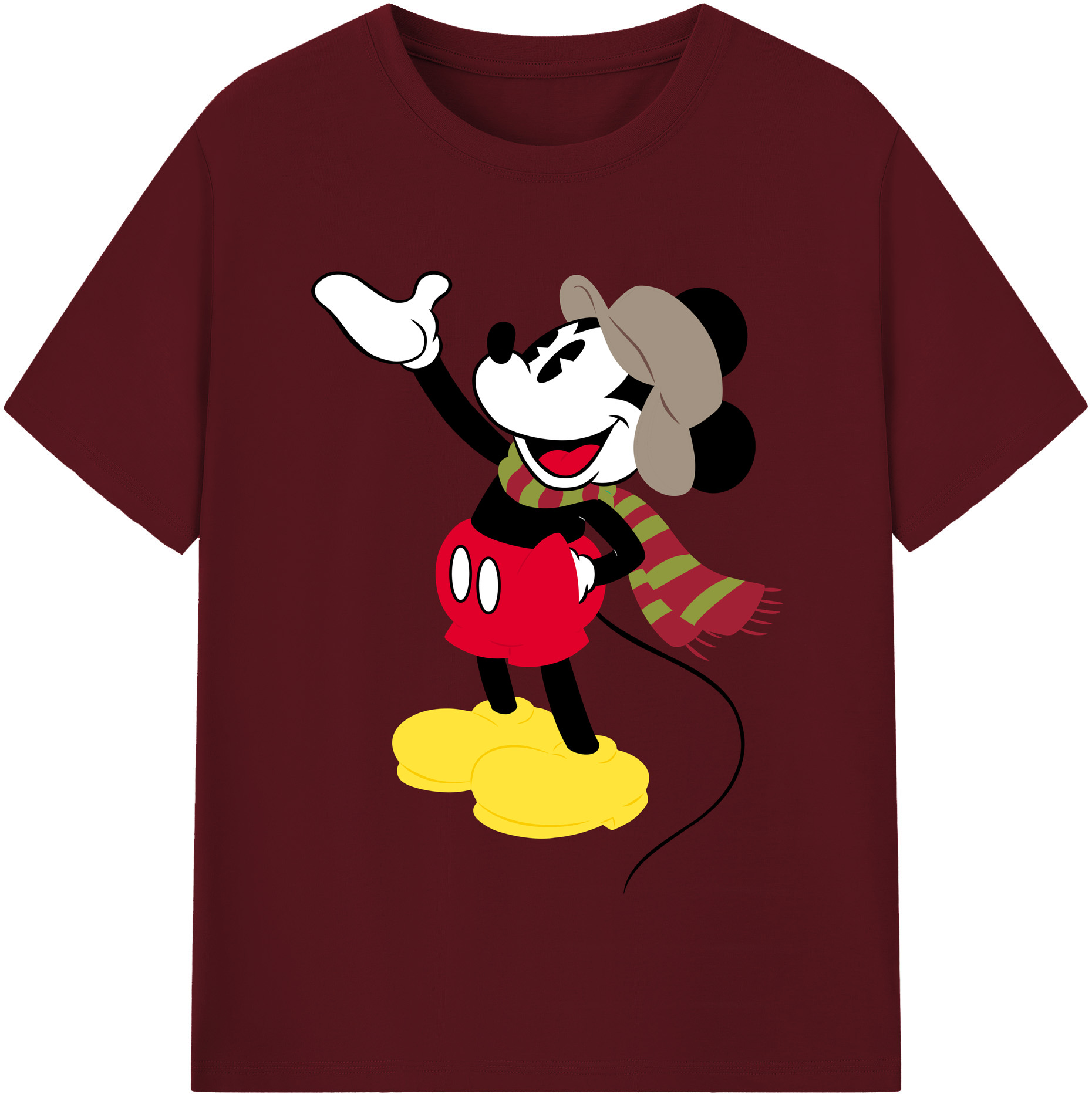 （画像用） ミッキーマウス Mickey Mouse 綿100％半袖Tシャツ（フロントプリント）